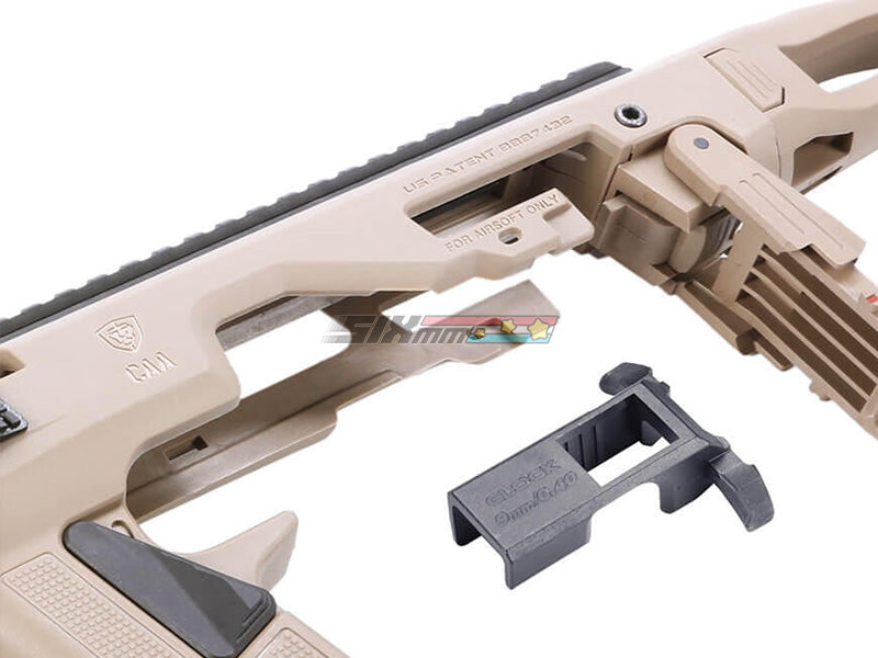 [CAA Airsoft] Micro RONI Pistol-Carbine Conversion[For Glock G17 G18 GBB series][Tan]