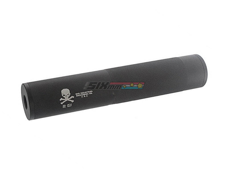[CYMA] 195mm x 35mm SNS Skull Silencer Black 14mm CW & CCW