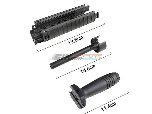 [CYMA] KAC Style MP5 Rail Cover Handguard W/Foregrip And Outer Barrel[BLK]
