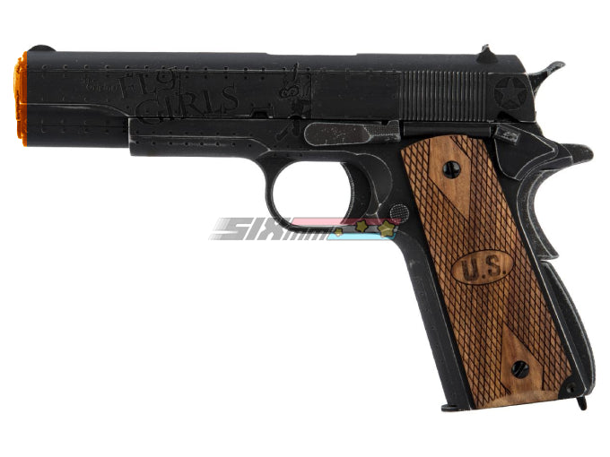 [CyberGun] Auto Ordnance Custom 1911 GBB Pistols[Fly Girls][BLK]