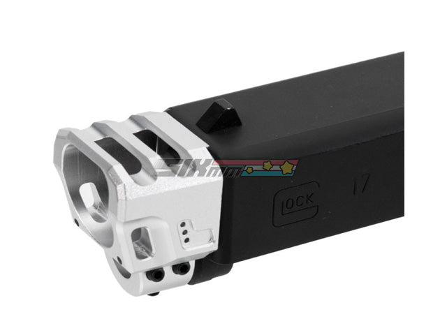 [Dynamic Precision] Slide Compensator Type B for Tokyo Marui / WE / Umarex (VFC) G17 / G18C [Silver]