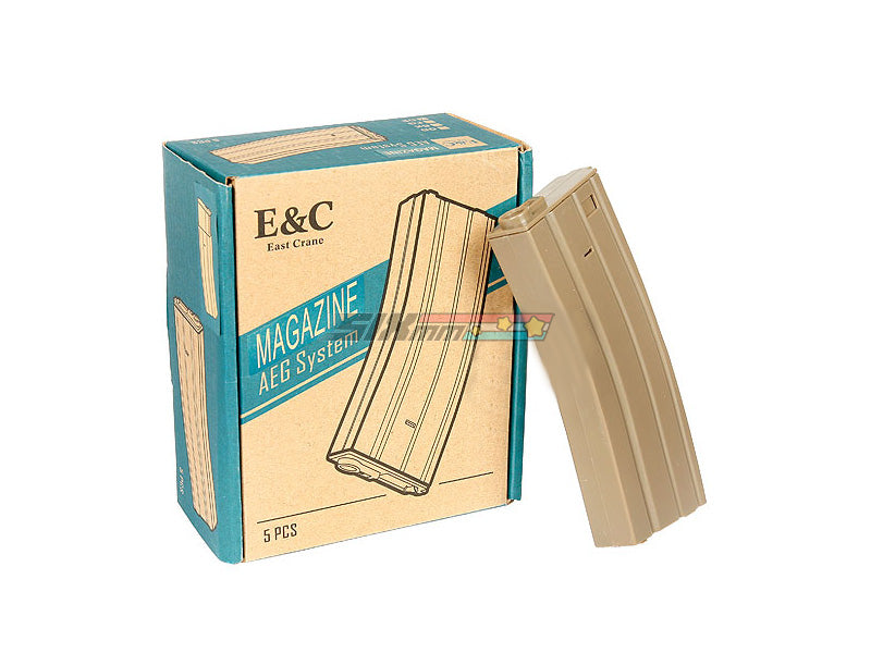[E&C] M4/ M16 70 Rounds Plastic AEG Magazine Box Set [5pcs] [DE]