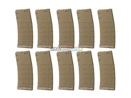 [G&P] M4 Magazine [340 rounds GMAG AEG Magazine, 10pcs/Set] [FDE]