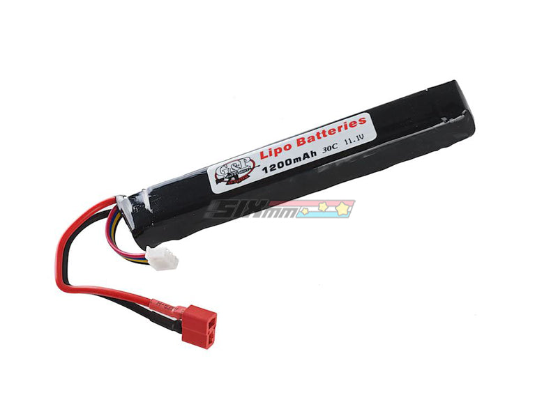 [G&P] Airsoft Lipo Battery 11.1v 1200mAh [30C, Big Deans / T Connector]