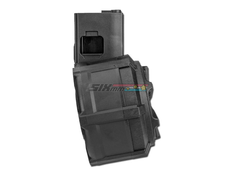 [G&G] 2300rds Auto Winding Drum Magazine [For M4  M16 Series Airsoft AEG Rifle][BLK]