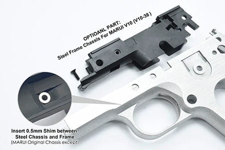 [Guarder] Aluminum Lower Frame[For Tokyo Marui V10 GBB Series][Silver Polishing]