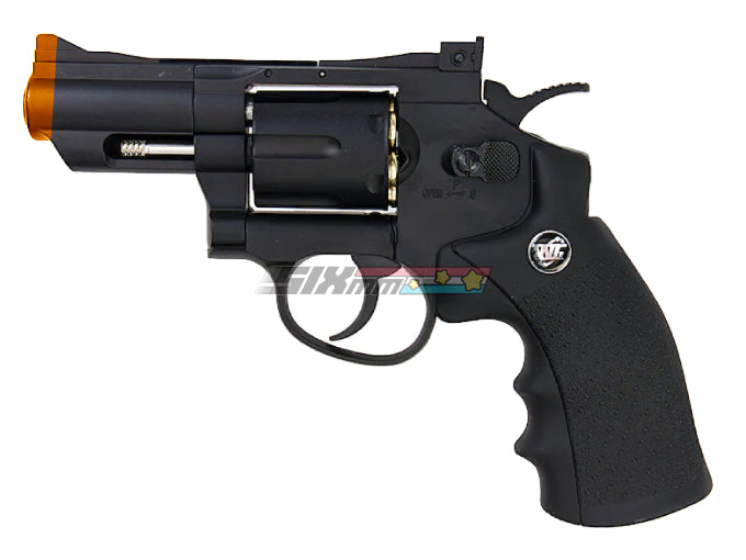 [Gun Heaven] WinGun 708 6mm CO2 Revolver [2.5inch][Matt Black]