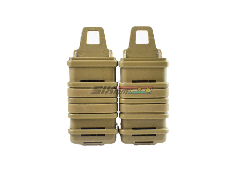 [Idiot Tailor] Plastic 9mm SMG Magazine Pouch Set[For MP7  MP5  MP9 Magazine Series][Tan]