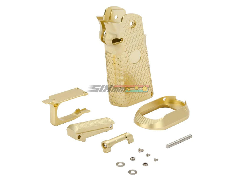 [KF Airsoft] CNC Aluminum Grip For Tokyo Marui Hi- Capa Series GBB[Gold]