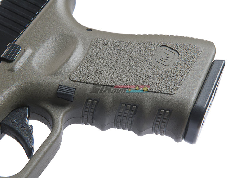 KJ WORKS] G23 Airsoft GBB Pistol with [Metal Slide][OD] – SIXmm (6mm)