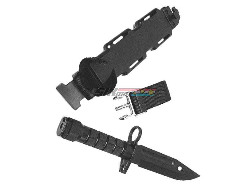 [Lancer] Airsoft Plastic Dummy M4/ M16 Bayonet Knife With Sheath