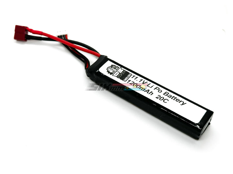 [MadDog] 11.1V 1200mAh 20C Li-Po Battery [Fit to M4 PTW / AEG Buffer Tube][T Plug]