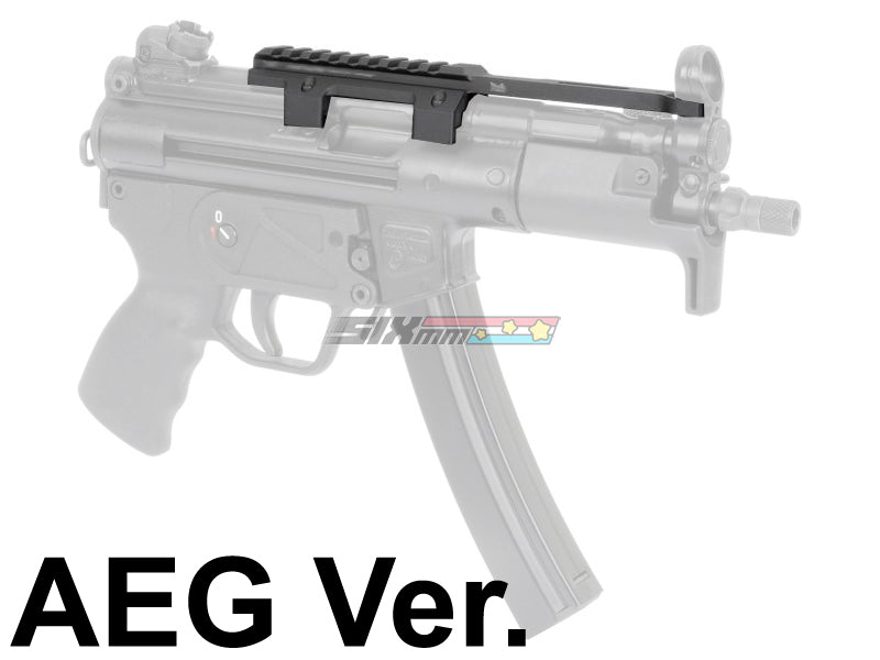 [MadDog] M1 Style MP5 Picatinny & M-LOK Top Rail Mount[For Tokyo Marui MP5K AEG Series][BLK]