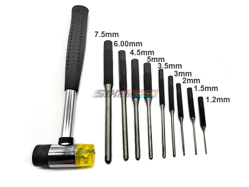 [MadDog] Steel Roll Pin Punch [10pcs / Set] [For Any Airsoft Rifle and Pistols]