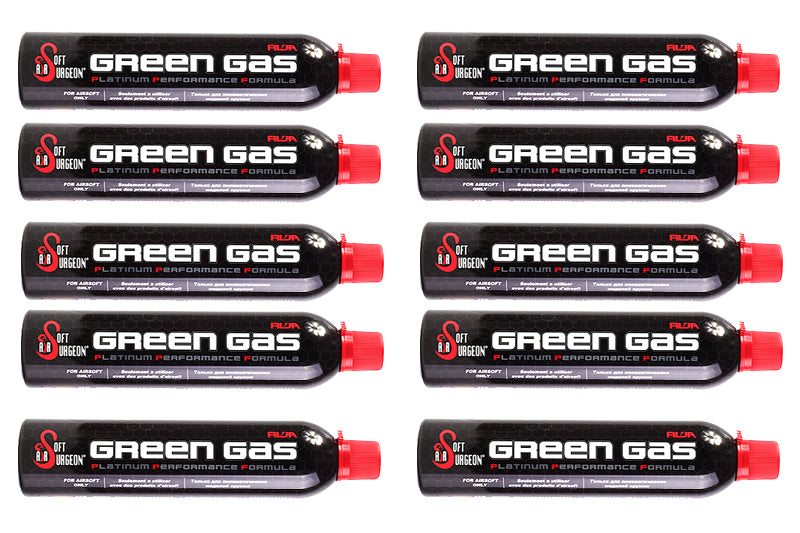 [RWA] Airsoft Surgeon Green Gas Canister[10 Bottle Combo]