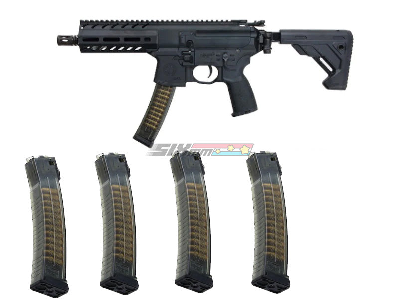 [SIG AIR] MPX Airsoft AEG SMG Rifle[BLK][5pcs Magazines Bundle Set]