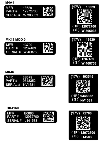 [MadDog] New Spec-Ops-Concept Military Weapon QR code sticker[For M4A1 Rifle]