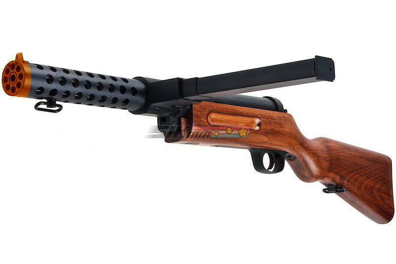 [Snow Wolf] Real Wood Bergmann SMG AEG Gun[BLK]