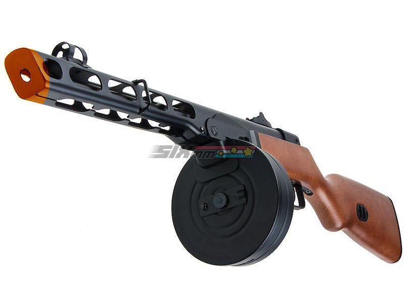 [Snow Wolf] Real Wood PPSH-41 Light Machine AEG Gun[BLK]