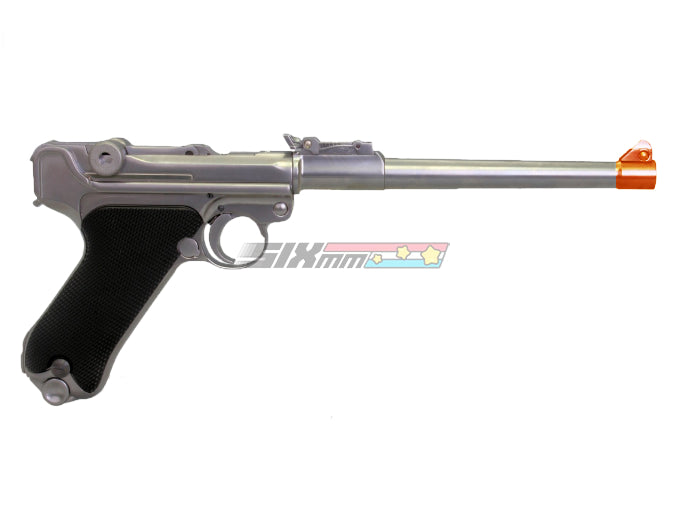 [WE-TECH] FULL METAL LUGER P08 8 inch GBB PISTOL [BLK][Long Ver.]
