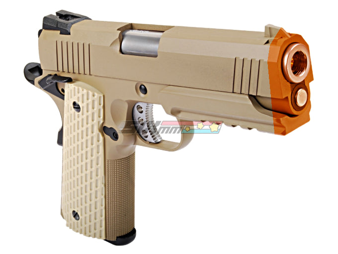 WE-Tech] 4.3 1911 Desert warrior GBB Pistol[Tan] – SIXmm (6mm)