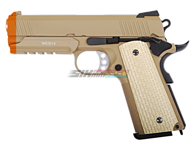 WE-Tech] 4.3 1911 Desert warrior GBB Pistol[Tan] – SIXmm (6mm)