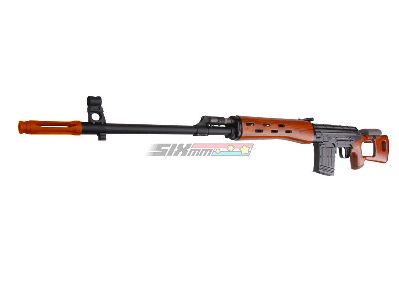 [WE-Tech] Aluminum SVD Open-Bolt GBB Airsoft Sniper Rifle[Wood Pattern]