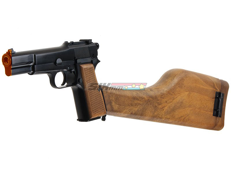 [WE-Tech] Browning HI POWER MK1 GBB Pistol W/ Fixed Stock[BLK]