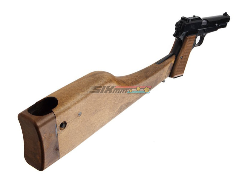 [WE-Tech] Browning HI POWER MK1 GBB Pistol W/ Fixed Stock[BLK]