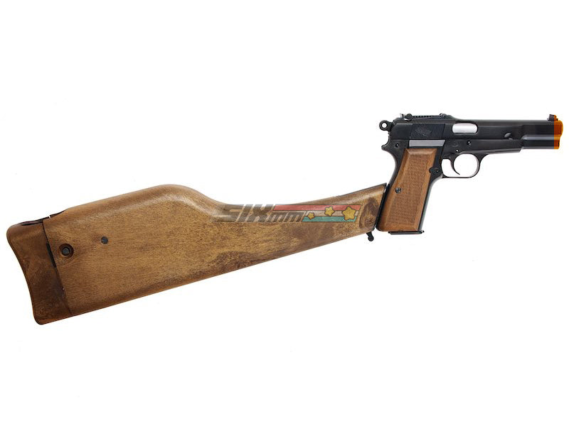 [WE-Tech] Browning HI POWER MK1 GBB Pistol W/ Fixed Stock[BLK]