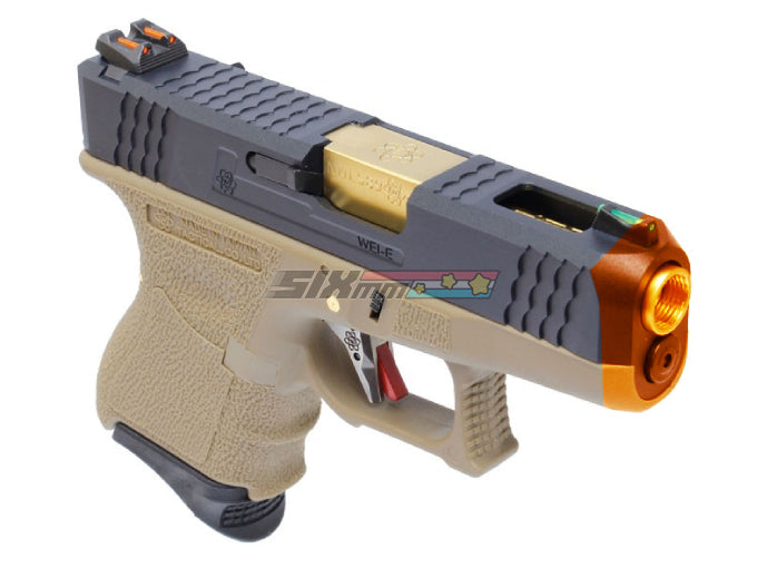 [WE-Tech] Custom SAI Style 26 T6 Airsoft GBB Pistol[SV Slide & GLD Barrel]