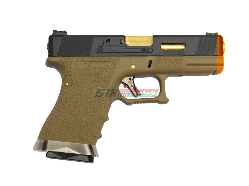[WE-Tech] Custom SA Style Model 19 T6 Airsoft GBB Pistol[SV Slide & GLD Barrel]