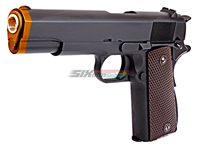 [WE-Tech] Full Metal 1911A1 US Government Airsoft GBB Pistol[BLK W Brown Grip]