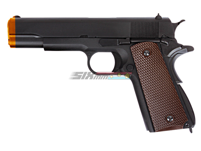 [WE-Tech] Full Metal 1911A1 US Government Airsoft GBB Pistol[BLK W Brown Grip]
