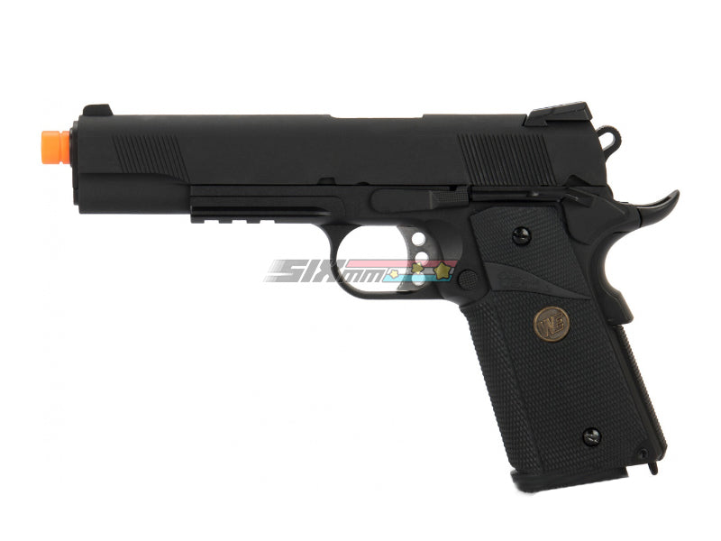 [WE-Tech] Full Metal 1911 MEU Airsoft GBB Pistol W Rubber Grip[BLK]