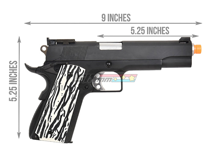 [WE-Tech] Full Metal 1943 Airsoft GBB Pistol W Pattern Grip[Ver. C][BLK]