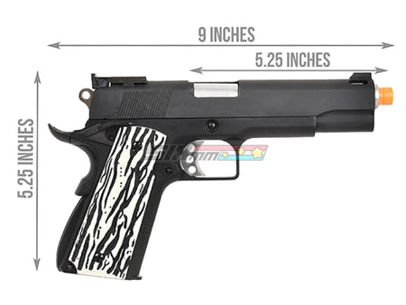 [WE-Tech] Full Metal 1943 Airsoft GBB Pistol W Pattern Grip[Ver. C][BLK]