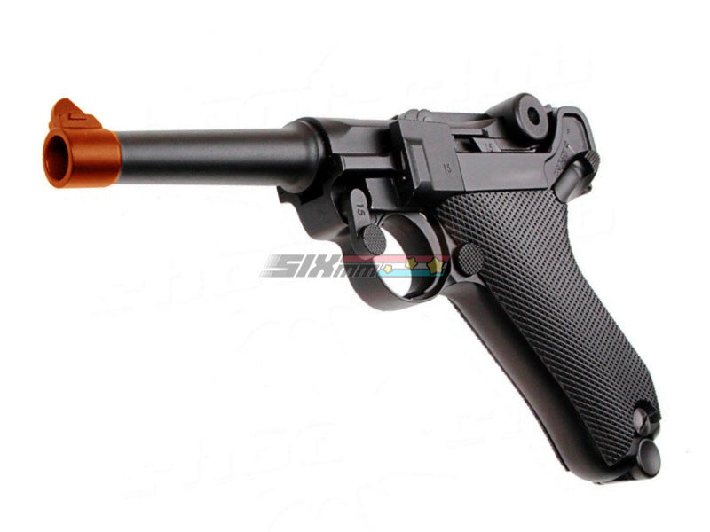[WE-Tech] Full Metal Luger P08 4inch GBB Pistol [BLK][Short Ver.]