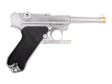 [WE-Tech] Full Metal Luger P08 4 inch SILVER GBB Pistol [SV]