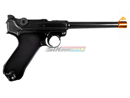 [WE-Tech] Full Metal Luger P08 6inch GBB Pistol [BLK][Medium Ver.]