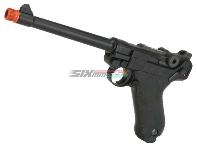 [WE-Tech] Full Metal Luger P08 6inch GBB Pistol [BLK][Medium Ver.]