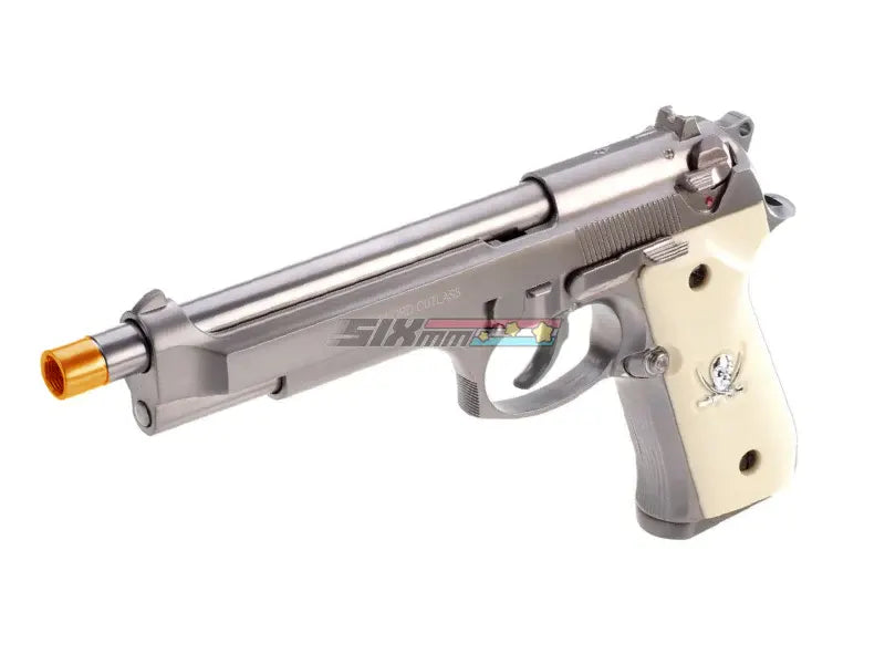 [WE-Tech] Full Metal M92  M9 Sword Cutlass GBB Pistol (Silver)