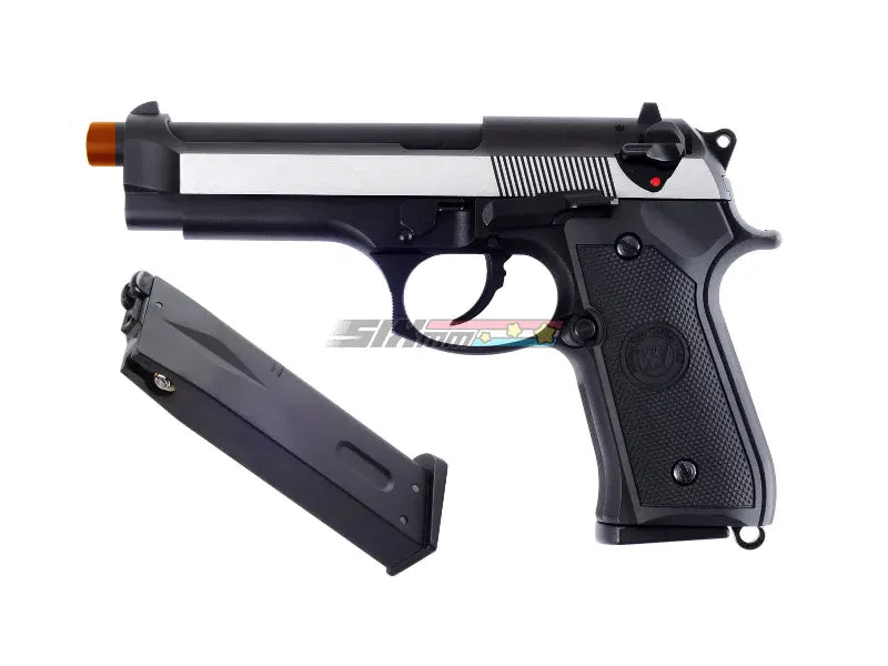 [WE-Tech] Full Metal M9  M92 Airsoft GBB Pistol[Dual Tone  Black Grip]