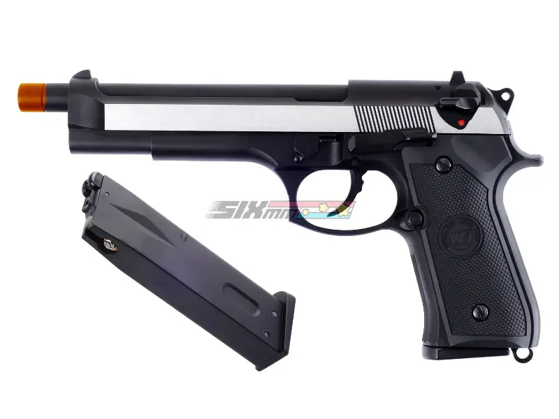 [WE-Tech] Full Metal M9  M92 Airsoft GBB Pistol[Dual Tone  Black][Long Ver]