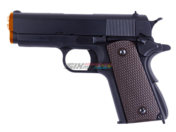 [WE-Tech] Full Metal Mini 1911 Airsoft GBB Pistol[BLK W Brown Grip][Type A]