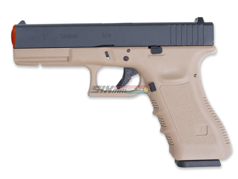 [WE-Tech] Full Metal Side 17 2Tone GBB Pistol [GEN 3] [TAN]