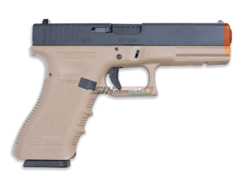 [WE-Tech] Full Metal Side 17 2Tone GBB Pistol [GEN 3] [TAN]