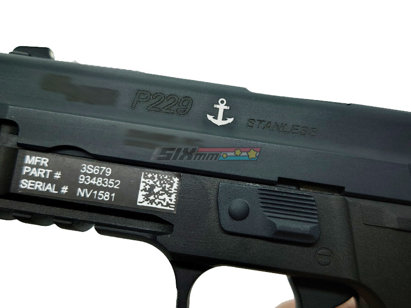 [WE-Tech] Fully Metal F229R Railed GBB Airsoft Pistol [BLK][Navy Seal Ver.]