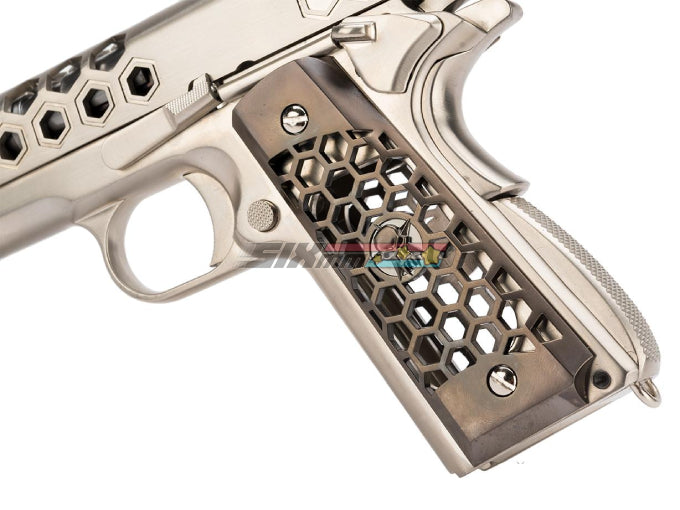[WE-Tech] Hex Cut Signature 1911 Airsoft GBB Pistol[SV]