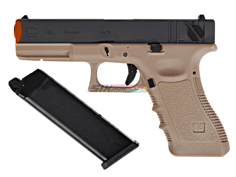 [WE-Tech] Model 18C GBB Pistol Gun (Gen. 3) [TAN]